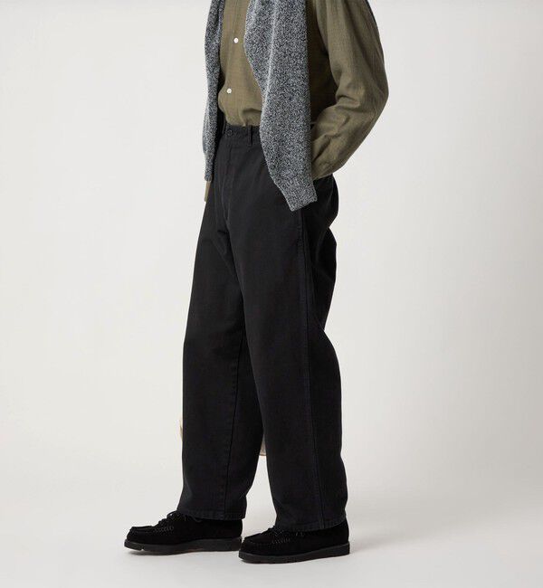 STEVEN ALAN「＜Steven Alan＞ ツイル ガーメントダイ アーミー ノープリーツ トラウザーズ」|チノ|