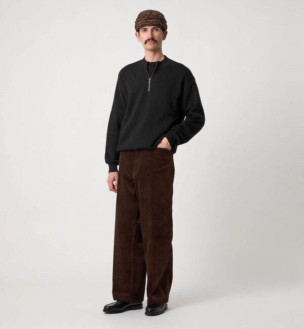 STEVEN ALAN「＜Steven Alan＞ CTN/CA ハーフ ジップ スタンドネック ニット」|ニット・セーター|