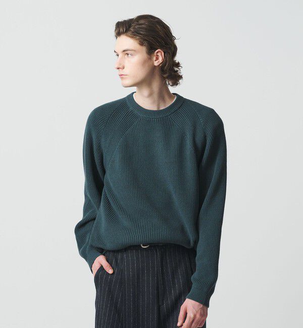 BEAUTY&YOUTH UNITED ARROWS「クリスプ アゼ スリーク クルーネック ニット」|ニット・セーター|