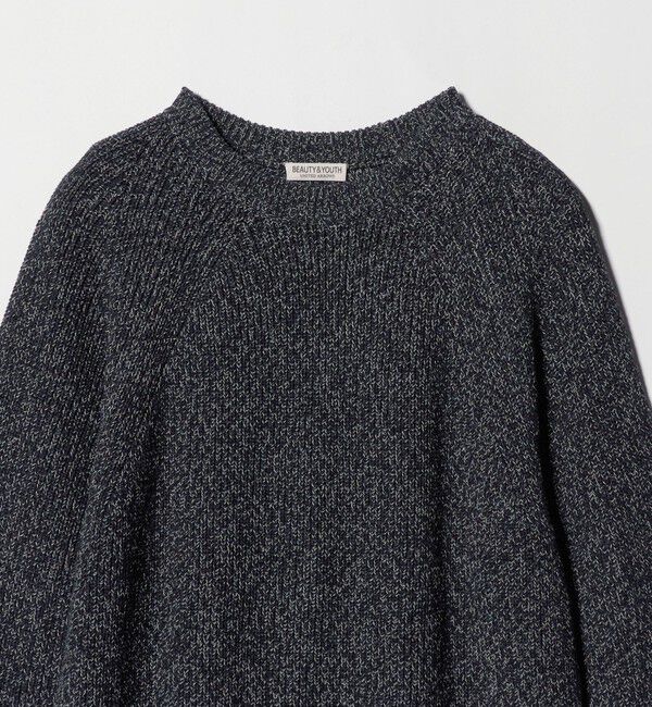 BEAUTY&YOUTH UNITED ARROWS「クリスプ アゼ スリーク クルーネック ニット」|ニット・セーター|