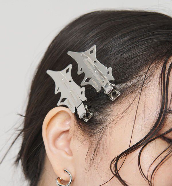 BEAUTY&YOUTH UNITED ARROWS「＜heyep＞Melted Metal フラット クリップ/2P」|ヘアバンド|