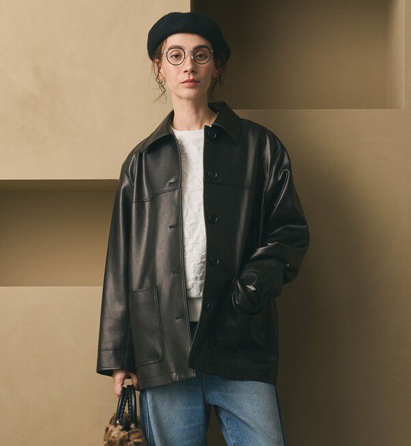 BEAUTY&YOUTH UNITED ARROWS「レザーライク カバーオール ジャケット」|その他|