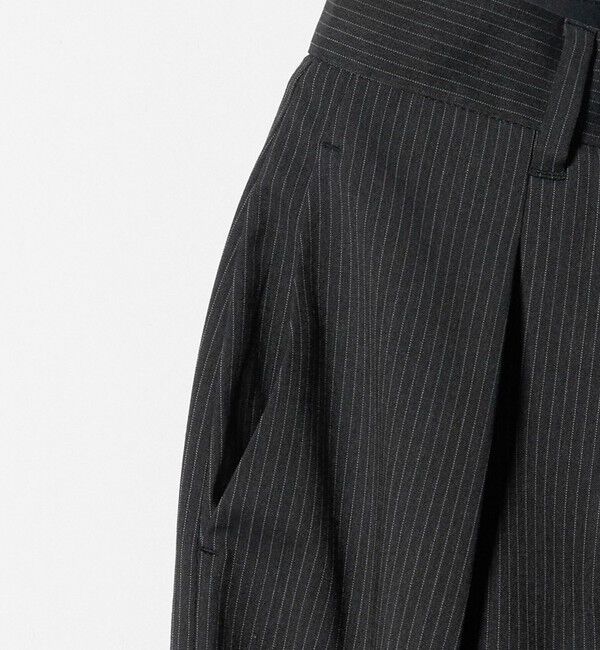 BEAUTY&YOUTH UNITED ARROWS「毛ブレンド ストライプ タックロングスカート  防シワ ウォッシャブル」|スカート|