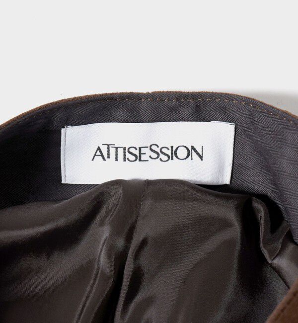 ATTISESSION「＜ATTISESSION＞スエードライク ストレート パンツ」|チノ|
