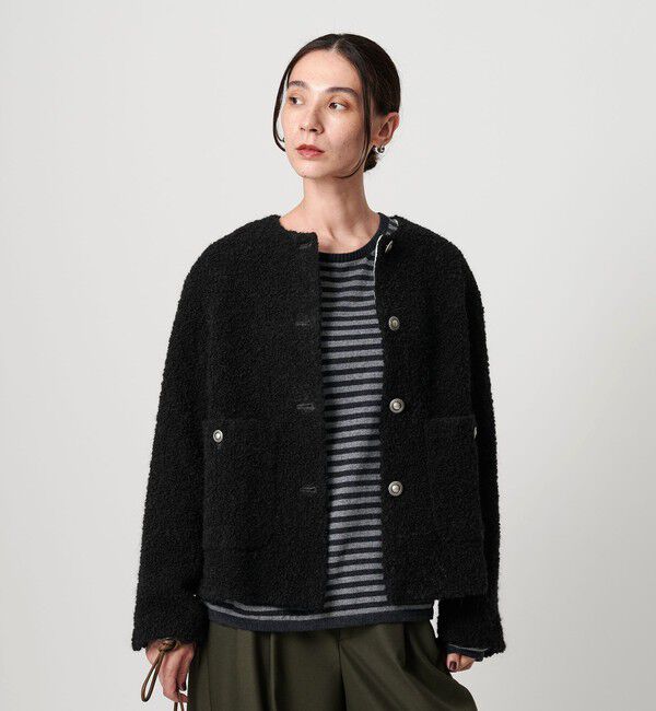 BEAUTY&YOUTH UNITED ARROWS「ドットジャガード ノーカラージャケット」|ノーカラージャケット|