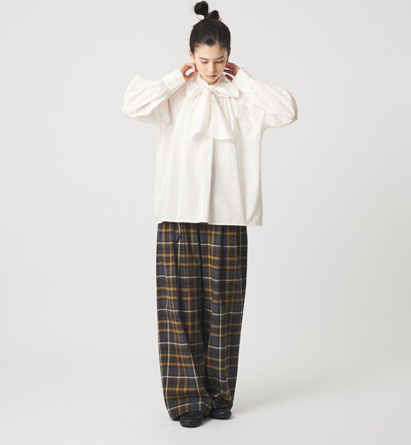 BEAUTY&YOUTH UNITED ARROWS「コットン ソリッド&ストライプ ボウタイブラウス」|シャツ・ブラウス|