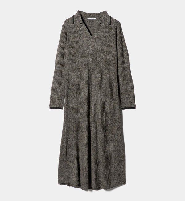BEAUTY&YOUTH UNITED ARROWS「ウールポリエステルブレンド メランジ リブニットワンピース」|ワンピース|