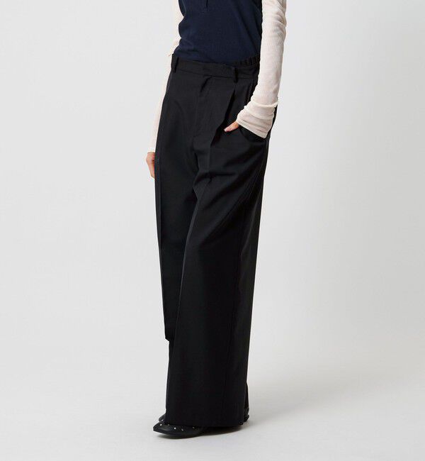ATTISESSION「＜ATTISESSION＞ウエスト プリーツ パンツ」|その他|BLACK