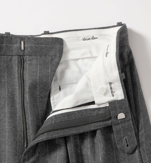 STEVEN ALAN「＜Steven Alan＞ ウール フラノ インツープリーツ ドレス トラウザーズ」|スラックス|