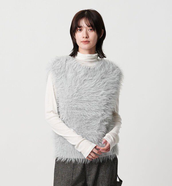 BEAUTY&YOUTH UNITED ARROWS「【WEB限定】フェザーヤーン ラメニット 2WAYベスト」|ニット・セーター|