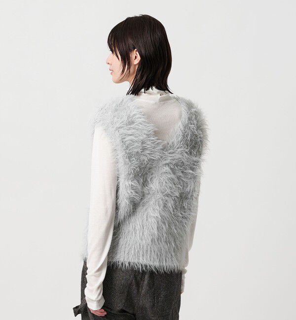 BEAUTY&YOUTH UNITED ARROWS「【WEB限定】フェザーヤーン ラメニット 2WAYベスト」|ニット・セーター|