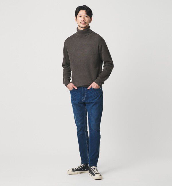 BEAUTY&YOUTH UNITED ARROWS「【WEB限定 WARDROBE SMART】マシーンウォッシャブル ウールミックス アゼ タートルネック」|ニット・セーター|