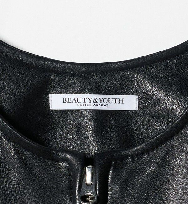 BEAUTY&YOUTH UNITED ARROWS「シープレザー ノーカラージップブルゾン」|その他|