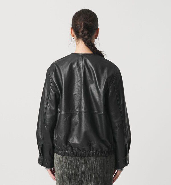 BEAUTY&YOUTH UNITED ARROWS「シープレザー ノーカラージップブルゾン」|その他|