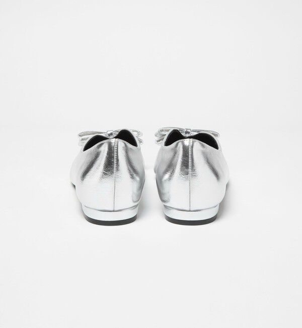 BEAUTY&YOUTH UNITED ARROWS「メタリック リボン Vカット フラットシューズ」|バレエシューズ|