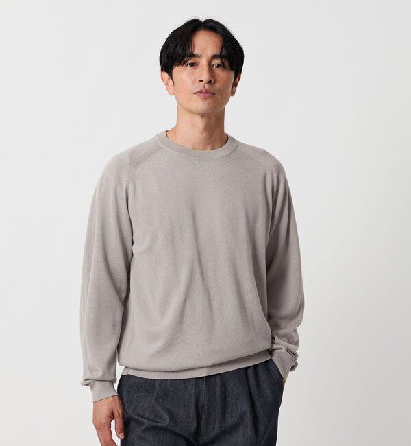 BEAUTY&YOUTH UNITED ARROWS「SUPER130 ウール クルーネック ニット ウォッシャブル」|ニット・セーター|