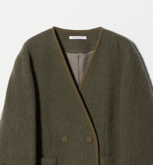 BEAUTY&YOUTH UNITED ARROWS「シャギー ノーカラージャケットコート」|ノーカラージャケット|