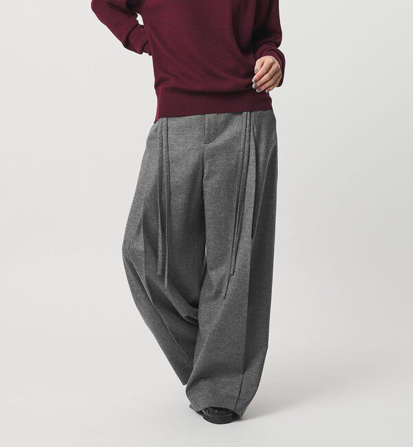 BEAUTY&YOUTH UNITED ARROWS「毛ブレンド ハイウエスト タックワイドパンツ」|その他|MD.GRAY