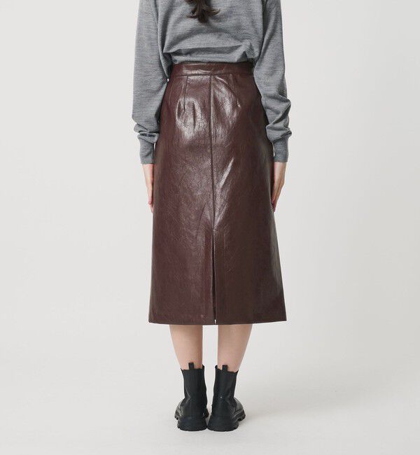 BEAUTY&YOUTH UNITED ARROWS「レザーライク Aラインスカート」|台形|