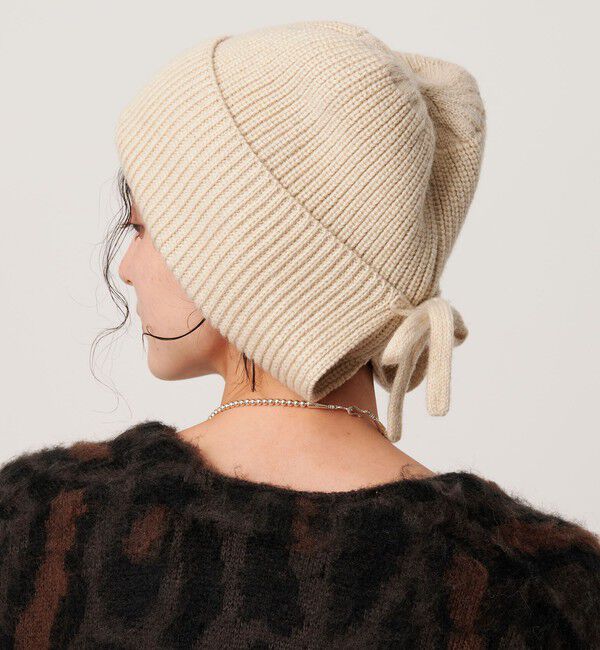 BEAUTY&YOUTH UNITED ARROWS「バックリボン ニットキャップ」|ニット帽|BEIGE