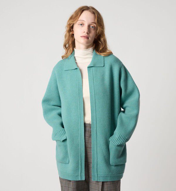 STEVEN ALAN「＜Steven Alan＞ウール カシミヤ ベルト カーディガン」|カーディガン|TURQUOISE