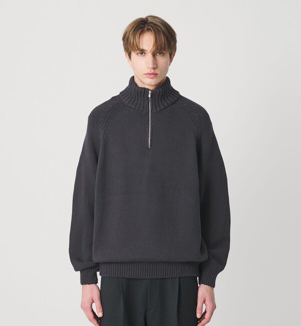 BEAUTY&YOUTH UNITED ARROWS「コード ヤーン ハーフ ジップ ニット ウォッシャブル」|ニット・セーター|