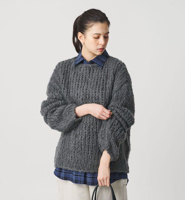 BEAUTY&YOUTH UNITED ARROWS「ウールモヘヤナイロン ルーズニットプルオーバー」|ニット・セーター|