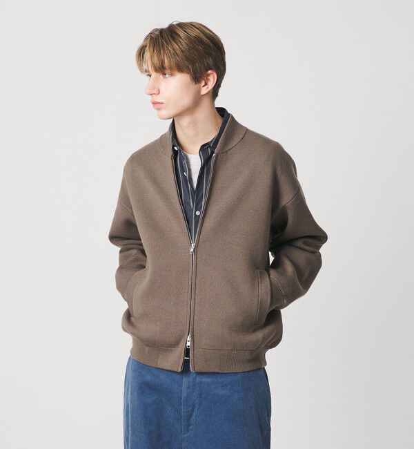 BEAUTY&YOUTH UNITED ARROWS「ミラノ ジップ ジャケット ウォッシャブル」|カーディガン|MD.BROWN