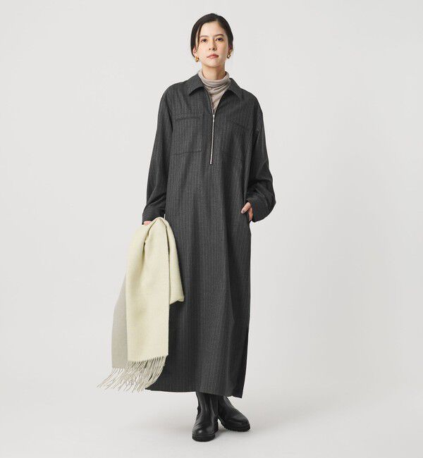 BEAUTY&YOUTH UNITED ARROWS「ハーフジップ スリットワンピース」|ワンピース|