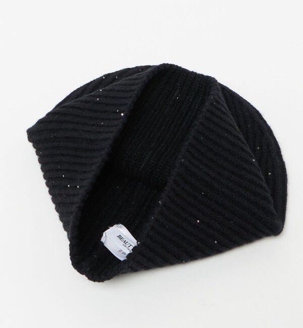 BEAUTY&YOUTH UNITED ARROWS「スパンコール リブ ニットキャプ」|ニット帽|
