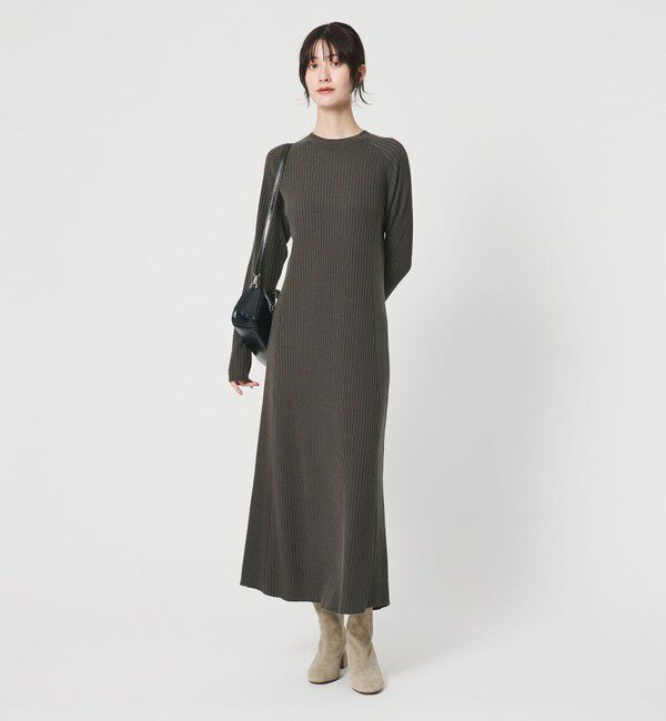 BEAUTY&YOUTH UNITED ARROWS「【WEB限定 Wardrobe DAILY MINIMAL】リブニットフレアワンピース」|ワンピース|MOCA
