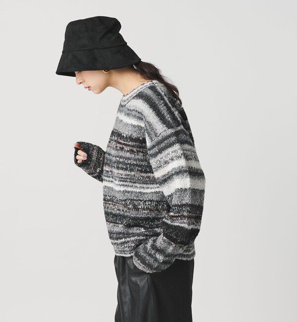 BEAUTY&YOUTH UNITED ARROWS「マルチボーダー ニットプルオーバー」|ニット・セーター|