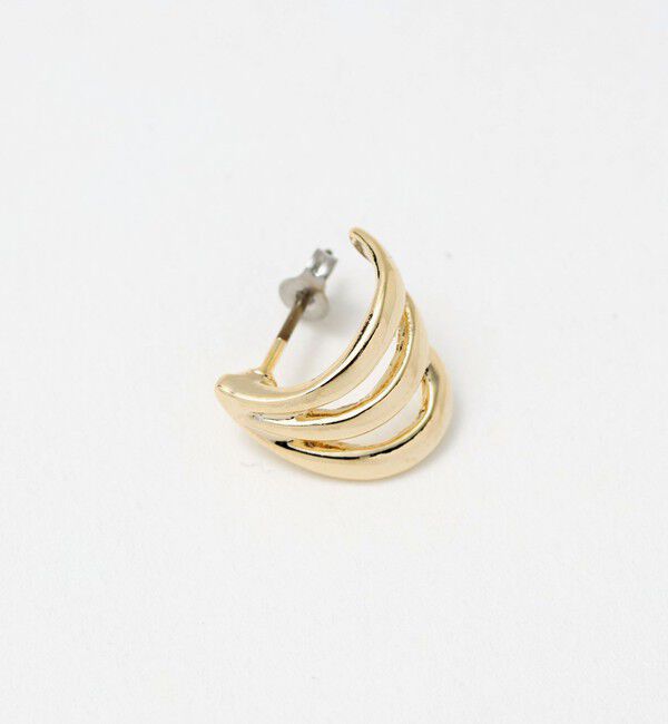 BEAUTY&YOUTH UNITED ARROWS「メタル カーブ 3ライン ピアス」|ピアス|