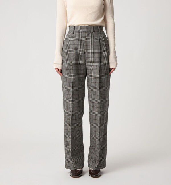 STEVEN ALAN「＜Steven Alan＞メランジ タック ワイド パンツ」|スラックス|