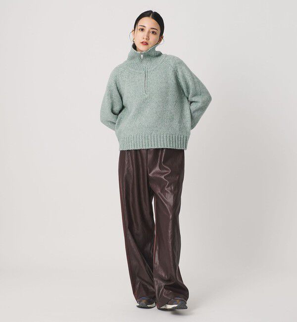 BEAUTY&YOUTH UNITED ARROWS「ウールナイロン ハーフジップ ニットプルオーバー」|ニット・セーター|