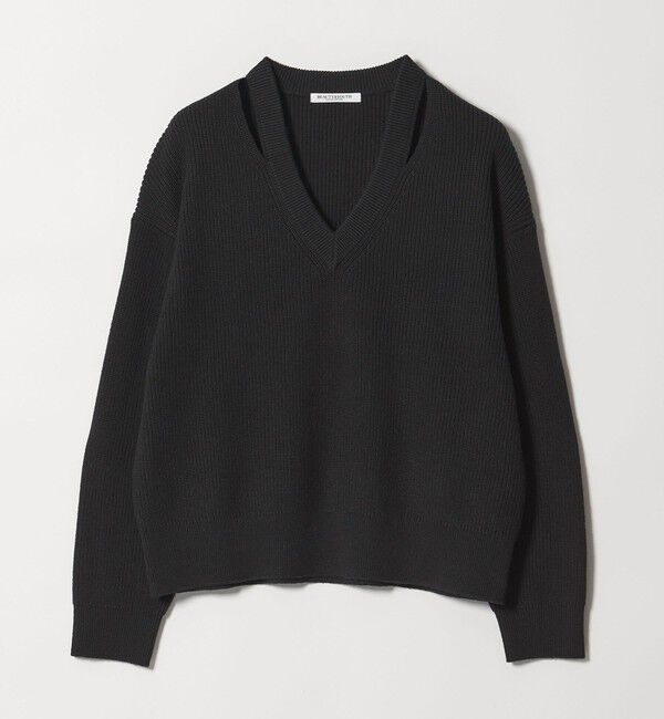 BEAUTY&YOUTH UNITED ARROWS「アゼ スリットVネック ニットプルオーバー ウォッシャブル」|ニット・セーター|