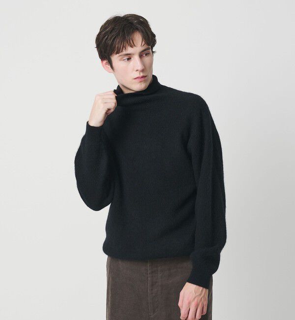 BEAUTY&YOUTH UNITED ARROWS「ヘアリー ヤク アゼ タートルニット」|ニット・セーター|BLACK