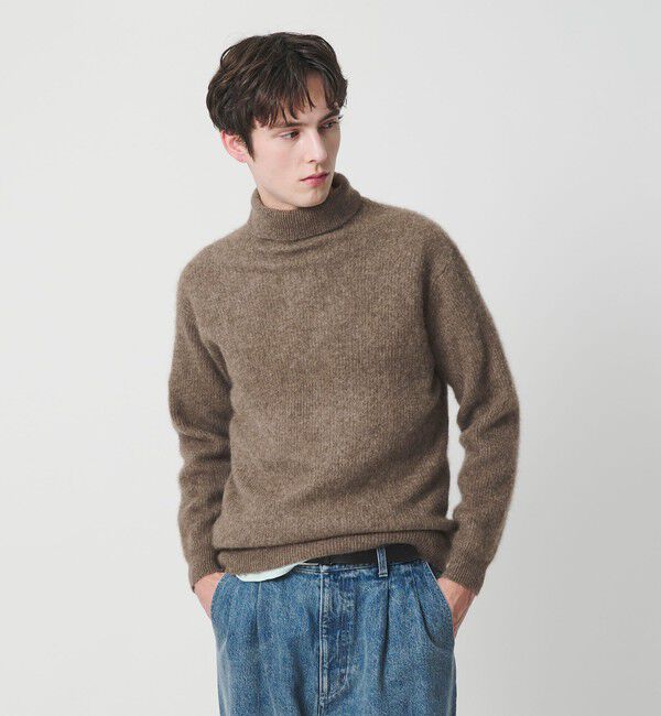 BEAUTY&YOUTH UNITED ARROWS「ヘアリー ヤク アゼ タートルニット」|ニット・セーター|BEIGE