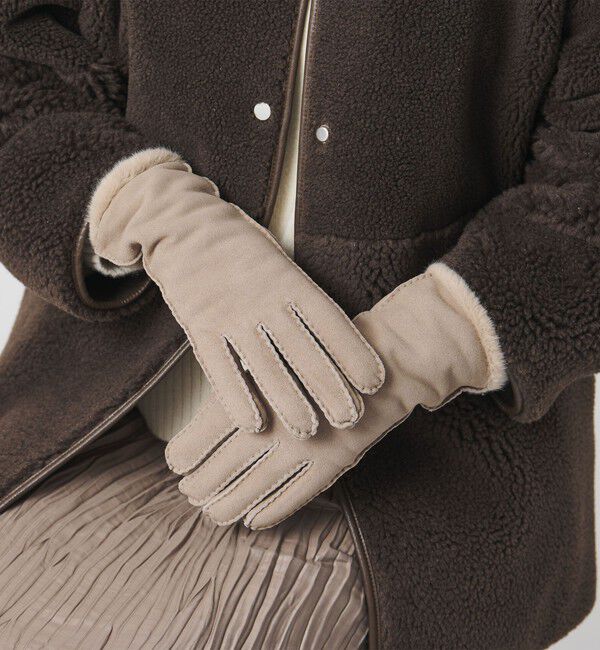 BEAUTY&YOUTH UNITED ARROWS「スエード ファーライク グローブ」|手袋|MOCA