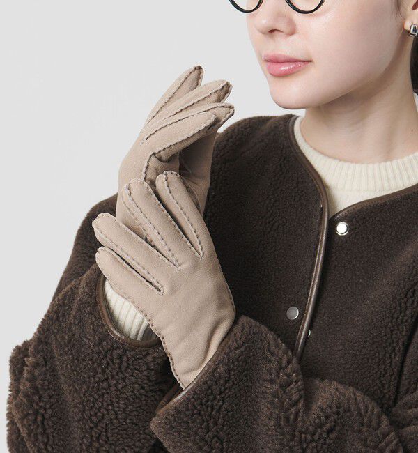 BEAUTY&YOUTH UNITED ARROWS「スエード ファーライク グローブ」|手袋|