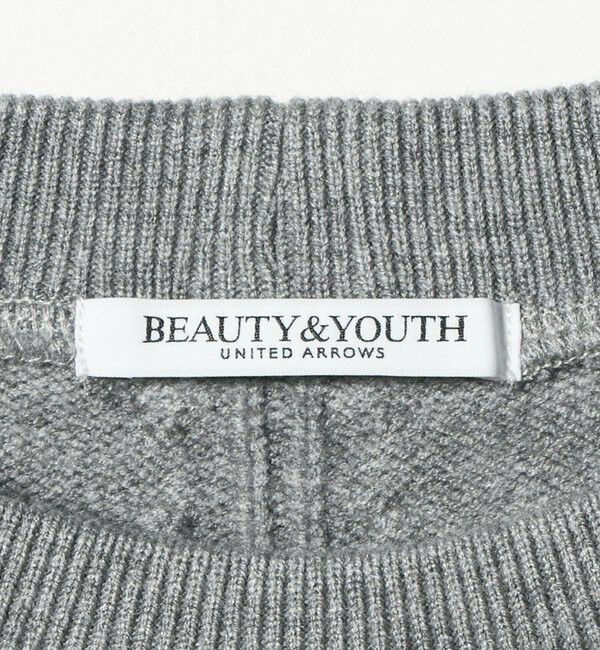 BEAUTY&YOUTH UNITED ARROWS「【WEB限定】スウェット&times;ニット コンビプルオーバー ウォッシャブル」|ニット・セーター|