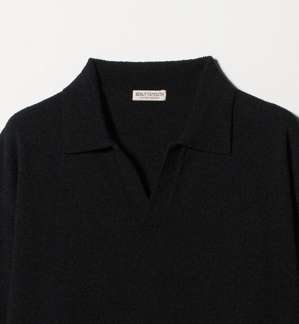 BEAUTY&YOUTH UNITED ARROWS「クリンプ コットン ポロ スキッパー ニット」|ニット・セーター|