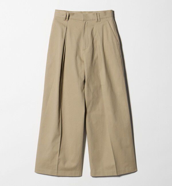 BEAUTY&YOUTH UNITED ARROWS「コットンチノ 2タック ワイドパンツ」|チノ|BEIGE