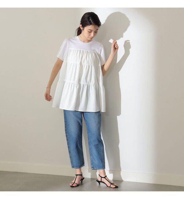 Demi-Luxe BEAMS 「コンビ ティアード プルオーバー」|シャツ・ブラウス|