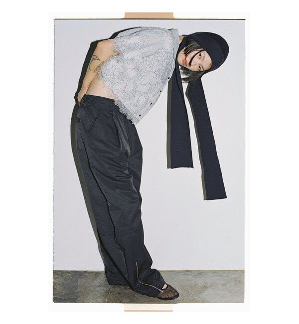 Ray BEAMS 「ジップ ヘムカーブ パンツ」|チノ|