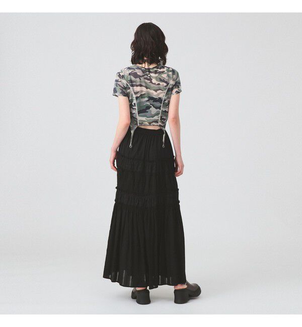 Ray BEAMS 「レース キリカエ ティアード スカート」|スカート|