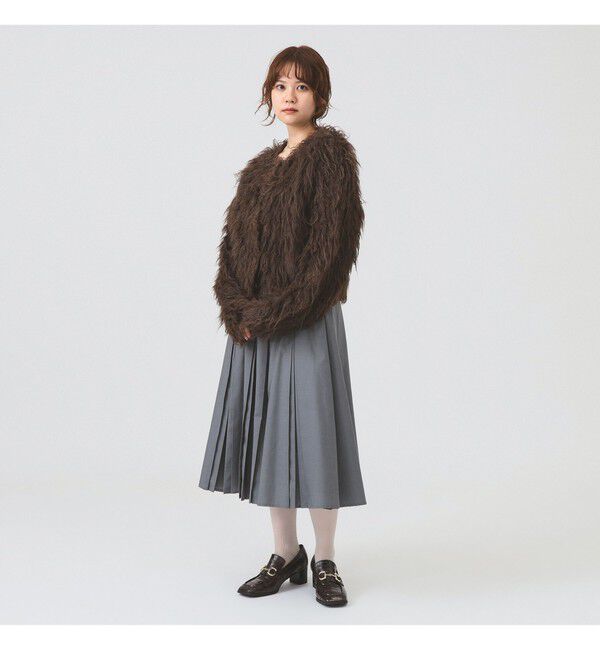 Ray BEAMS 「RBS / ミックスシャギー クルーネック カーディガン」|カーディガン|