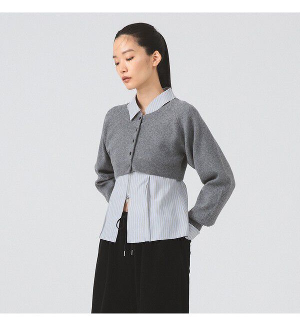 Ray BEAMS 「クロップド クルーネック カーディガン」|ニット・セーター|