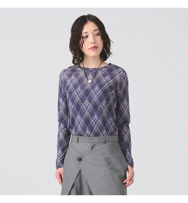 Ray BEAMS 「アーガイルプリント クルーネック トップス」|その他|