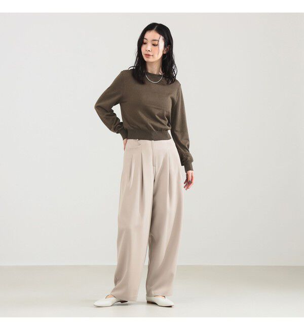 Demi-Luxe BEAMS 「TAN / テンセルウール ロングスリーブ Tシャツ」|ニット・セーター|